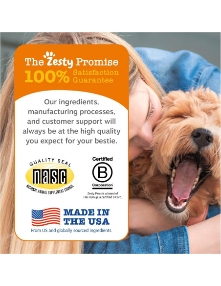 Zesty Paws Suplemento Articular para Perros - 90 Masticables de Pollo