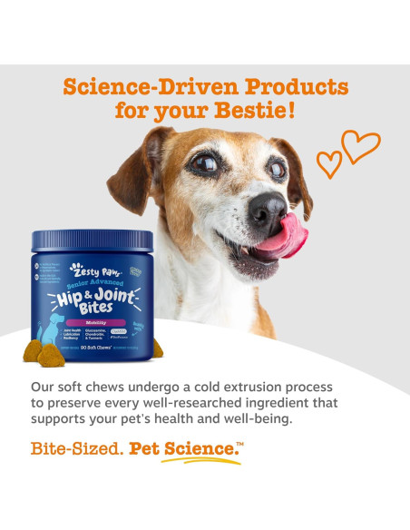 Zesty Paws Suplemento Articular para Perros - 90 Masticables de Pollo