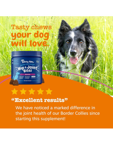 Zesty Paws Suplemento Articular para Perros - 90 Masticables de Pollo