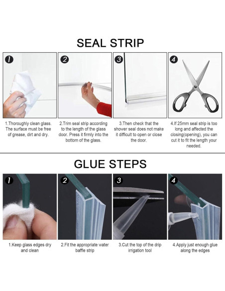 Sello de baño en forma de U Gump's grocery 3m transparente