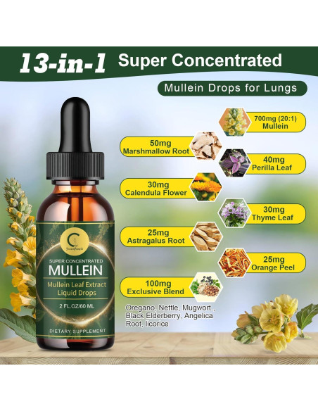 Gotas de Mullein GPGP GreenPeople 59.15 ml - Suplemento Natural