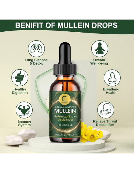 Gotas de Mullein GPGP GreenPeople 59.15 ml - Suplemento Natural