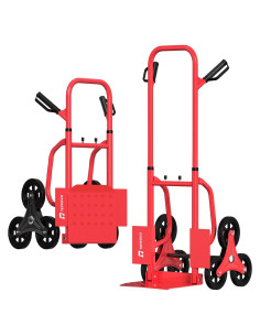 Carretilla de Escalera Teprovo TK1500 Roja 440lb Alta Resistencia