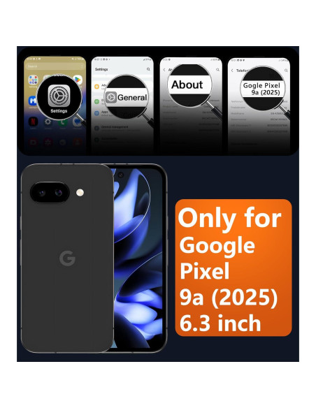 Funda FNTCASE para Google Pixel 9a - Antigolpes y Mate Negra
