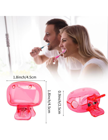 6 Cubiertas de Cepillo de Dientes Atiloy con Clip y Drenaje