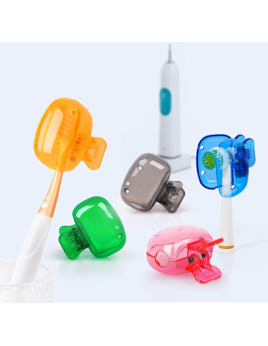 6 Cubiertas de Cepillo de Dientes Atiloy con Clip y Drenaje