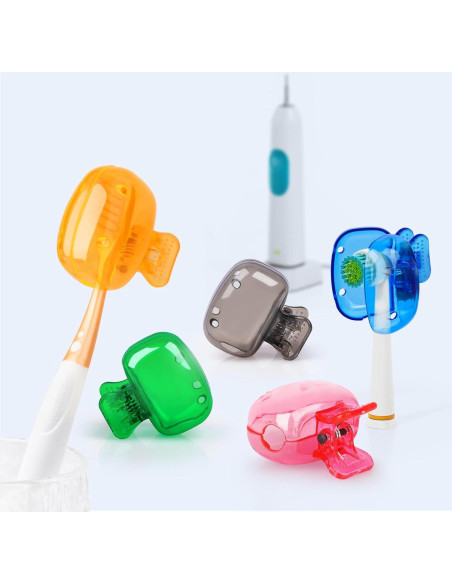 6 Cubiertas de Cepillo de Dientes Atiloy con Clip y Drenaje