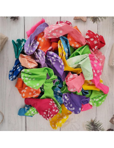 100 Globos Transparentes Copo de Nieve 30 cm AzsVbvs 2