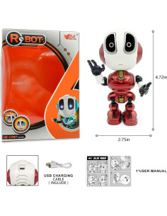 Robot Hablante MING YING 66 para Niños 3 a 8 Años Rojo 2