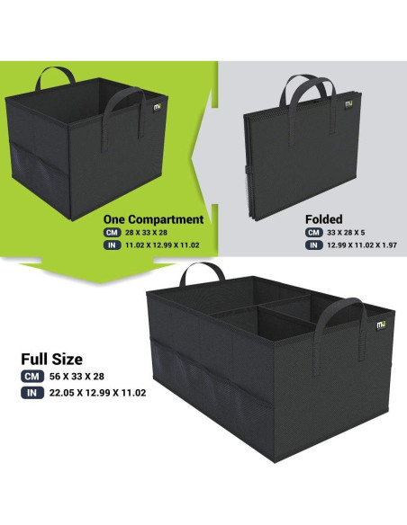 Organizador de Maletero MIU COLOR 52L Plegable Negro