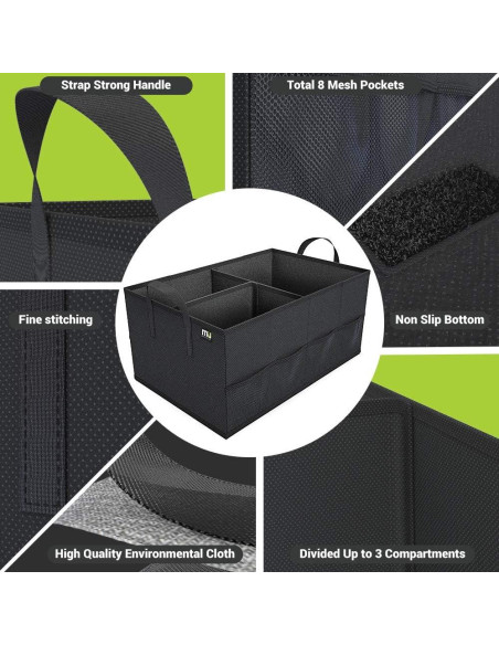 Organizador de Maletero MIU COLOR 52L Plegable Negro