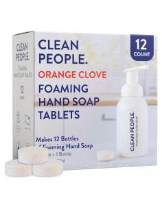 Tabletas de Jabón Espumoso The Clean People Clavo de Naranja - 12 Unidades
