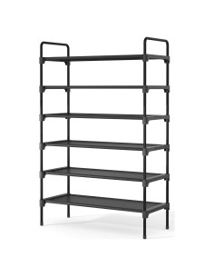 Estante para zapatos Kitsure 6 niveles 70.1x30x110 cm Negro