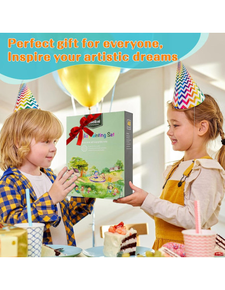 Set de Pintura Acrílica Koseibal 48 Piezas con Caballete