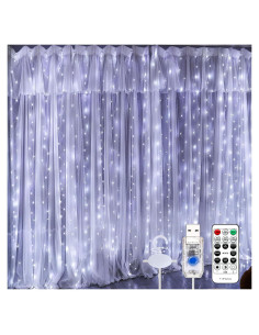 Luces de Cortina 600LED SINAMER 5.97m x 2.99m Blancas