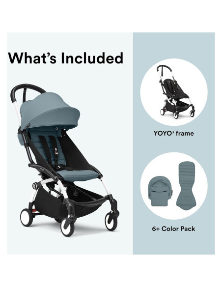 Cochecito Stokke YOYO3 Aqua - Plegable, Ligero y Compacto