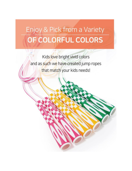 Cuerda de Saltar KSY Kids 2.70m Ajustable PVC Verde/Blanco