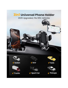 Soporte para Teléfono de Coche AMADAW 3-en-1 Ajustable Azul 2