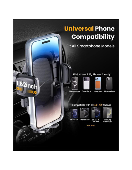 Soporte para Teléfono de Coche AMADAW 3-en-1 Ajustable Azul
