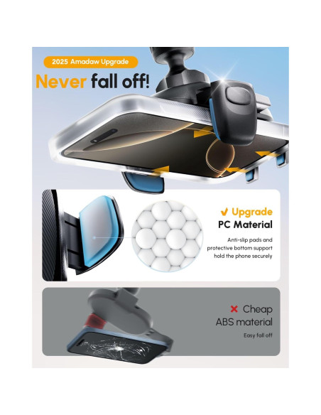 Soporte para Teléfono de Coche AMADAW 3-en-1 Ajustable Azul