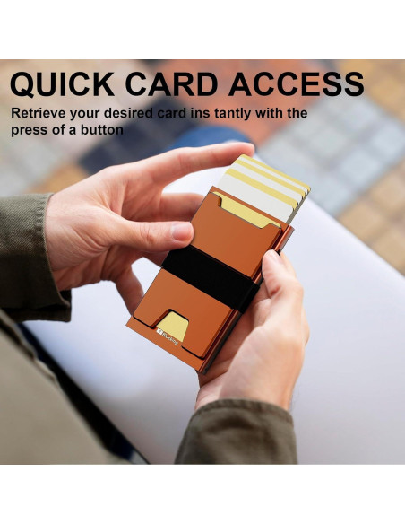 Billetera Inteligente Slim Furid para Hombres - Bloqueo RFID, 11 Tarjetas