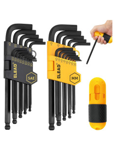 Juego de Llaves Allen ELEAD 27 Piezas Acero Cromo Vanadio