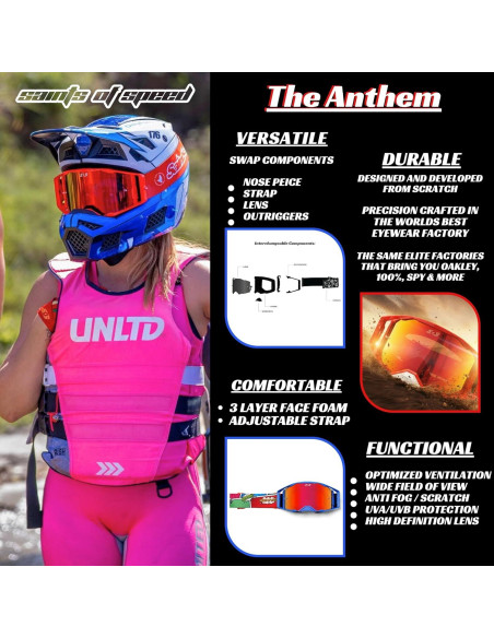 Gafas de Motocross Saints of Speed Anthem - Lentes Intercambiables