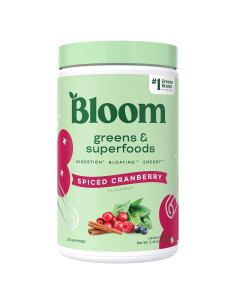 Polvo de Superalimentos Bloom Nutrition Greens 25 Porciones Arándano Especiado