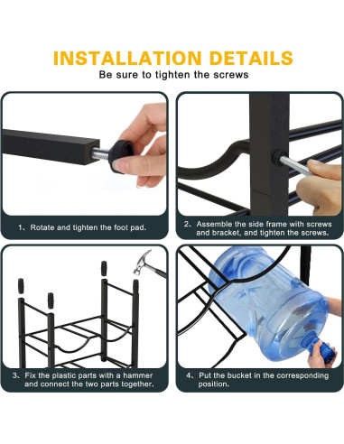 Soporte para Botellas de Agua Semoprus 6 Botellas 3 Niveles