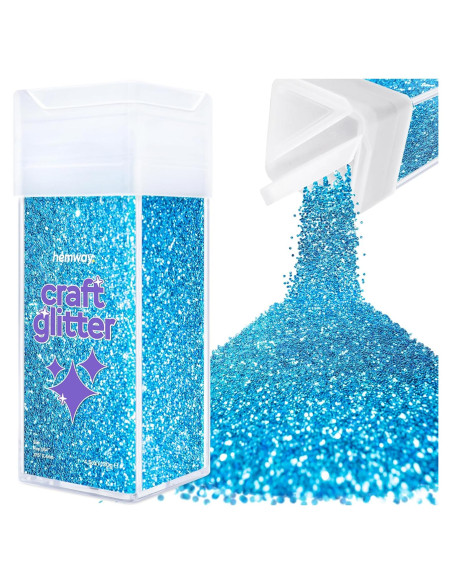 Glitter Fino Hemway 130g Azul Océano para Manualidades y Cosméticos