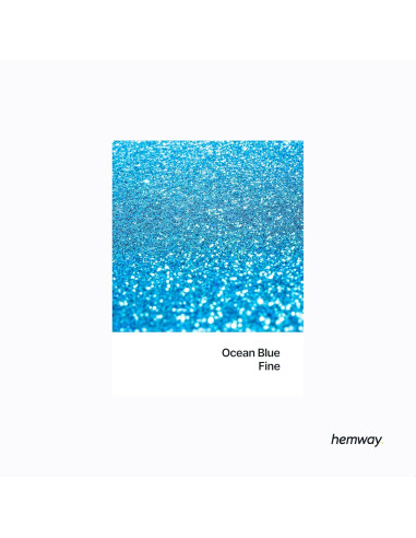 Glitter Fino Hemway 130g Azul Océano para Manualidades y Cosméticos