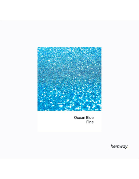 Glitter Fino Hemway 130g Azul Océano para Manualidades y Cosméticos