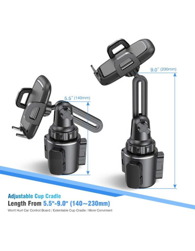 Soporte para Teléfono en Portavasos Miracase Ajustable 4-7"