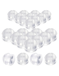 Respaldos de Aretes Hicarer 100 Piezas Silicona Transparente