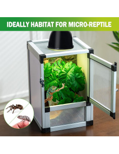 Terrario Vertical ToxiRium 20.3x20.3x30.5 cm para Reptiles 2