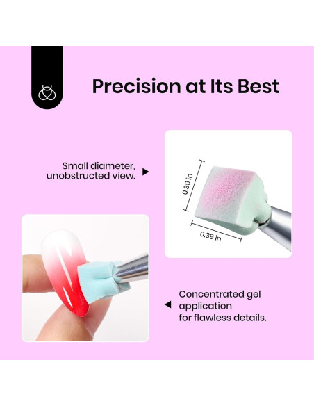 Esponjas de Uñas Coloridas 150 Pcs + Bolígrafo Agarre