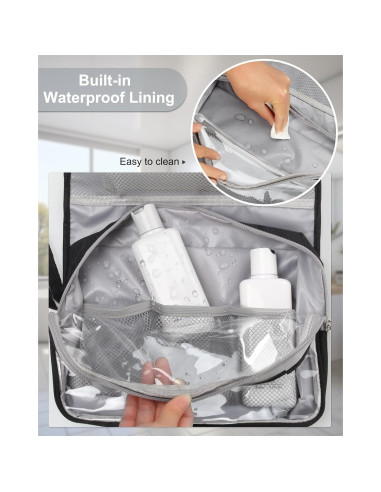 Bolsa de Aseo Colgante Relavel Grande Impermeable Negro