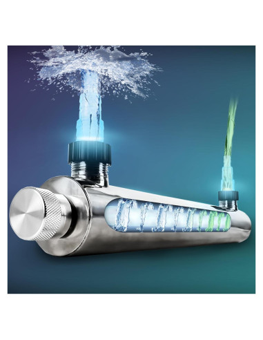 55W Luz UV Coospider para Piscina y Acuario Acero Inoxidable