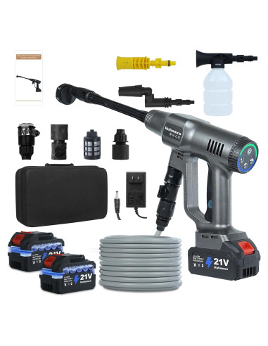 Lavadora a Presión Inalámbrica Huhomco 1450PSI 2.9kg 3 Boquillas