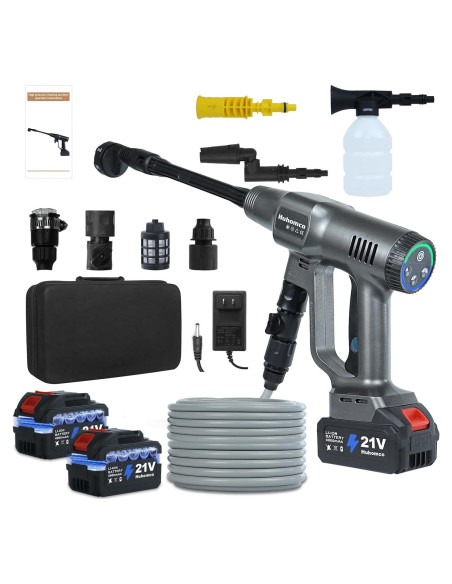 Lavadora a Presión Inalámbrica Huhomco 1450PSI 2.9kg 3 Boquillas