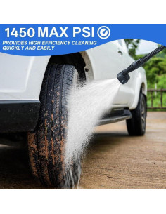 Lavadora a Presión Inalámbrica Huhomco 1450PSI 2.9kg 3 Boquillas 2