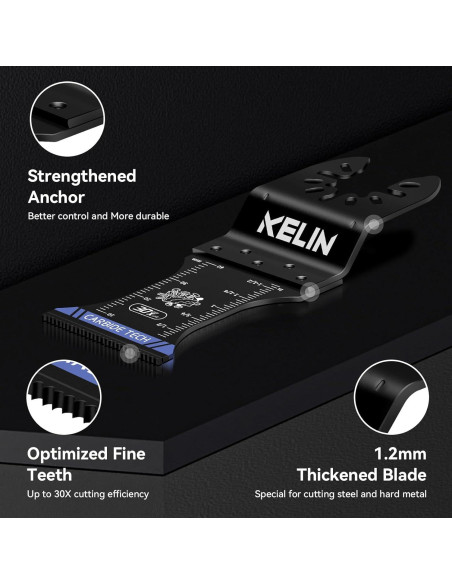 KELIN Set de 6 Cuchillas Multiherramienta Carburo y Titanio