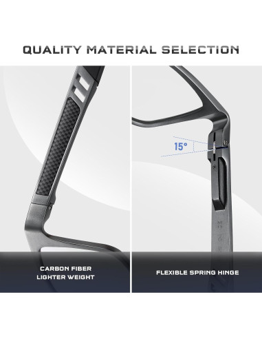 Gafas de luz azul metálicas unisex A01 gris 99% bloqueo