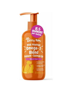 Aceite de Salmón Zesty Paws 240g para Perros y Gatos - Omega 3