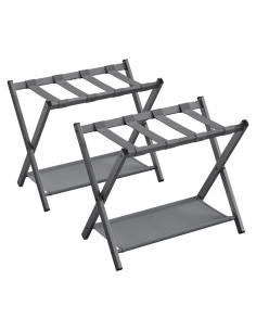 Soportes para Equipaje SONGMICS, Juego de 2, Plegables, Gris Pizarra
