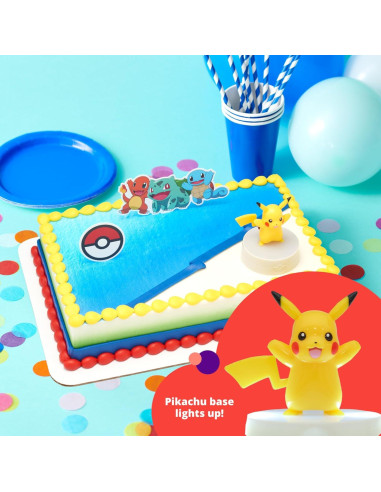 Topper de Pastel Pikachu Iluminado DecoSet - 3 Piezas