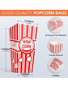 Cajas de Palomitas VOISEN 20 Unidades 46 Oz Plegables 2