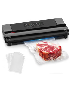Sellador al Vacío Bonsenkitchen VS1900 135W Negro con 10 Bolsas