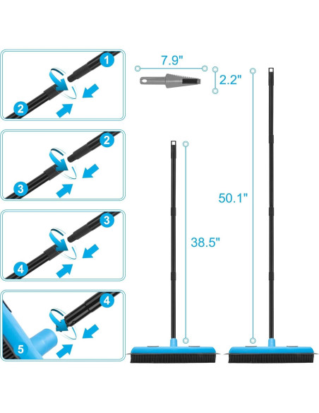 Escoba de Goma KeFanta para Pelo de Mascota con Limpiaparabrisas
