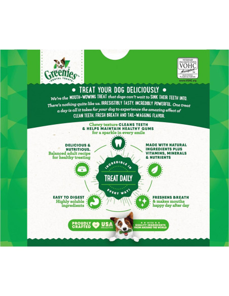 Golosinas Dentales Greenies para Perros Adultos Sabor Original 1.53 kg